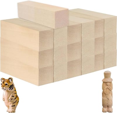 Set van 20 onbehandelde lindehouten blokken, 10 x 2,5 x 2,5 cm, ideaal voor knutselen, bouwen en creatief speelgoed