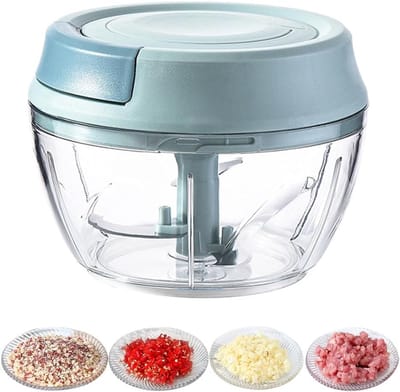 VHV - Hakmolen - Handmatige hakmolen - Knoflookhakker - Uiensnijder - Groentehakker - Voedselmolen - Ingrediënten snijden - Meerdere capaciteiten kiezen - Voor keuken - Voor meal prep - Voor dagelijks koken