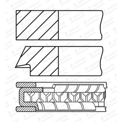 Goetze Engine Zuigerveren set GOETZE 08-451900-00