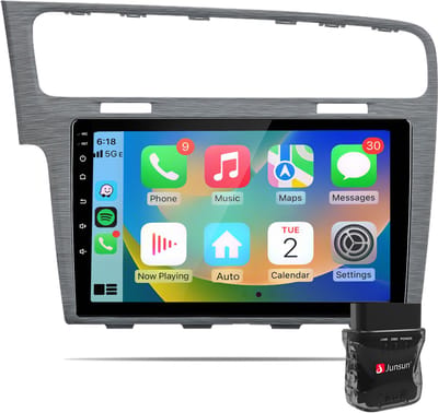 JUNSUN Autoradio - Geschikt voor Golf MK7 2012-2018 Accessoires 8Kern | Android Auto & Carplay - WIFI - BT - FM - RDS - SWC | 4+64GB |Andriod 15 GPS Navi