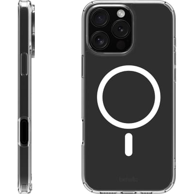 BeHello iPhone 16 Pro Max Hoesje - Magsafe - Magnetische Ring - Flexibel iPhone 16 Pro Max Hoesje - Plastic - Transparant