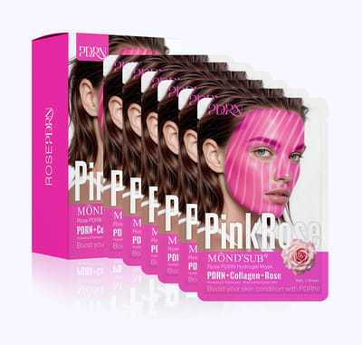 MÔND’SUB Rozen PDRN Collageen Gezichtsmasker – Hydrogel Masker voor Glow, Hydratatie & Stralende Huid – Korean Skincare – 6 pack