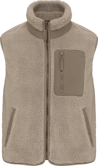 Native Spirit Ecologische uniseks bodywarmer van sherpa NS624 - Wet Sand / Driftwood - 3XL