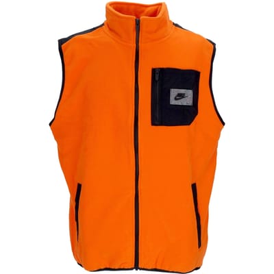 Sportkleding heren Spu Therma-fit polarfleecevest Veiligheid Oranje/zwart/zwart/zwart