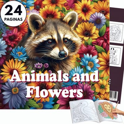 Boncy® Mandala Kleurboek voor Volwassen en Kinderen - Tekenboek met 24 Kleurplaten Bloemen & Dieren - Tekenen & Kleuren voor Volwassenen Meisjes Jongens - Mandela Kleurboeken Kleurplaat beginners en gevorderden - Cadeau Vrouwen Mama Kind Cadeautjes
