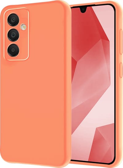 Hoesje - Geschikt voor Samsung Galaxy A16 - Sterk & Shockproof - Hoes Cover - Siliconen Case - Perzik