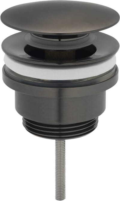 Ben Push Open afsluitbare wastafelplug geborsteld zwart