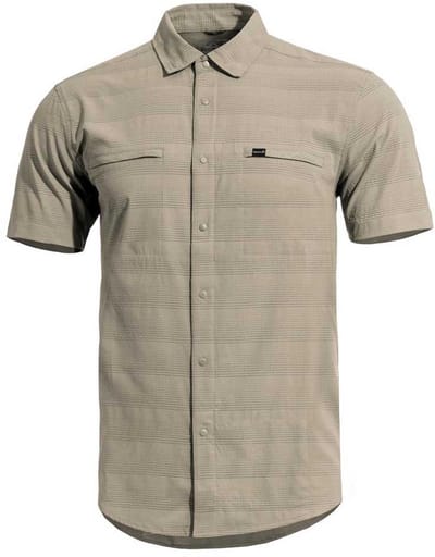 Pentagon Ripple Sunproof Overhemd Met Korte Mouwen Beige L Man