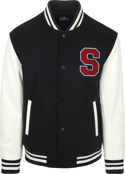 Steppin' Out Varsity Embroidery Jack Navy - Maat XL - Heren - Tussenjas