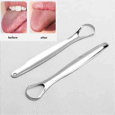 *** 2x Tongschraper - Duo Tongkrabber - Tongreiniger - Reiniging Tong - Mondverzorging - RVS - vanHeble® ***
