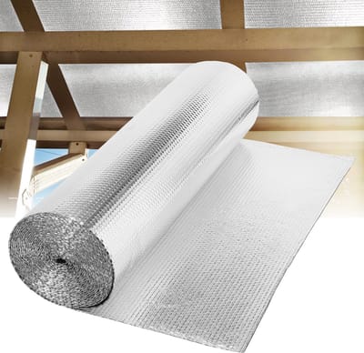 Radiatorfolie Isolatiefolie 1x10m 200g/m² – Thermofolie Reflecterende Folie Isolatie 3-4mm Aluminium