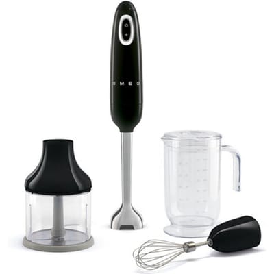 SMEG Staafmixer met Accessoires Zwart Staafmixer, Zwart, Jaren 50