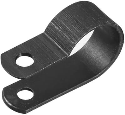 Allecto - Kabelklemmen Nylon R-Type - Kabelbeheer - 50 Stuks - Zwart - Organiseren van Draad - Geschikt voor Elektronische Apparaten