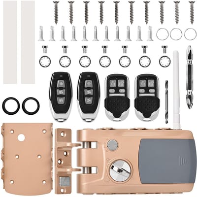 Sécurité Domicile Serrure Intelligente Anti-vol Sans Clé avec Quatre Télécommandes black