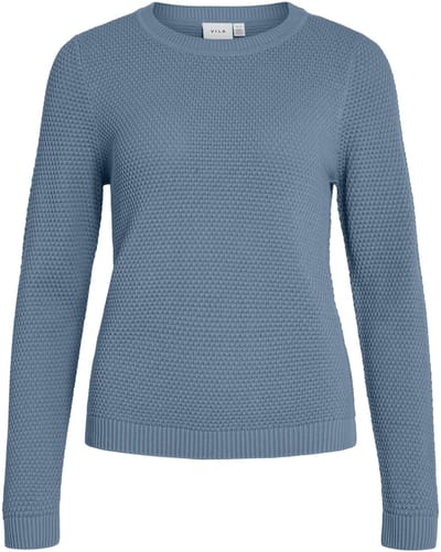 VILA - VIDALO O-NECK L/S KNIT TOP- NOOS - Dames - Gebreide truien