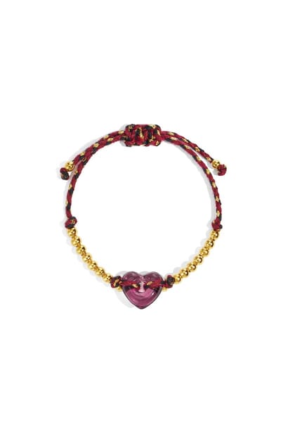 Polyester kralen armband - Hart - Dames sieraden - Verkleurt niet - Goudlief.nl