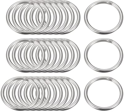 Dailygoods- O-ringen 25 Stuks - 30 mm Buitendiameter - 3 mm Dikte - Roestvrij Staal - Naadloos Gelast - Slijtvast en Corrosiebestendig - Metalen Ringen