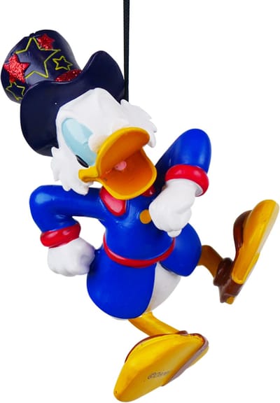 Kurt S. Adler kunststof kerstbal - disney dagobert duck 11.5cm multi 1 stuks