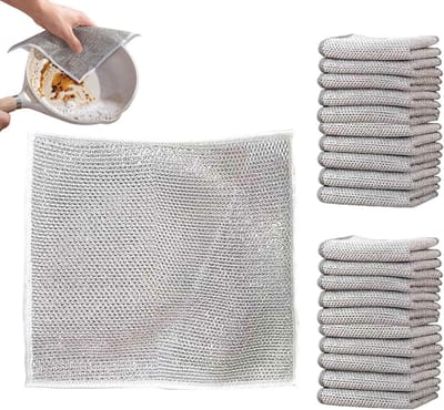 Set van 20 Microvezeldoeken voor Huishoudelijk Gebruik, Keukenhanddoeken, Glazenreiniging en Vetbehandeling