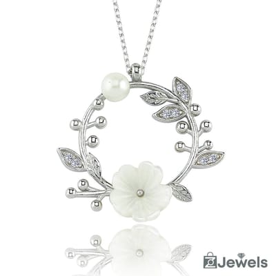 OZ Jewels – Magnolia Bud Ketting – 925 Zilver – Dames – Verstelbaar