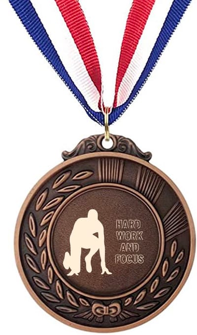 Akyol - hard werken en focussen medaille bronskleuring - Hardlopen - familie vrienden sporters - cadeau