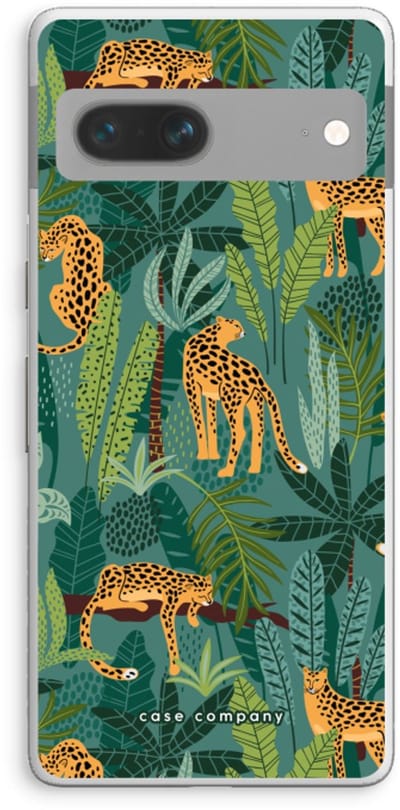 Case Company® - Hoesje geschikt voor Google Pixel 7 hoesje - Luipaard 2 - Soft Cover Telefoonhoesje - Bescherming aan alle Kanten en Schermrand