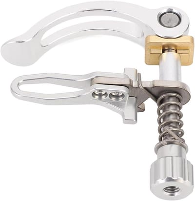 Zadelpenklem - Zadelpen Klem - Fiets Zadel Verstellen - Quick Release - 31.8 mm - Zilver