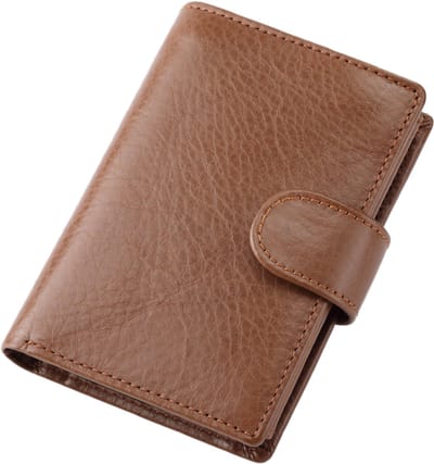 Drievoudige korte herenportemonnee - RFID-antidiefstal - Retrostijl - Meerdere kaartsleuven - 13,5*9,5*2,5 cm - Bruin - 1 stuk
