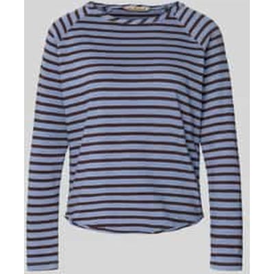 Sweatshirt met geribde ronde hals
