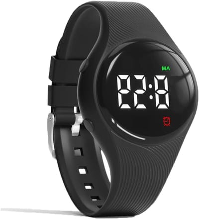 Waterdichte Stille Vibrerende Horloge voor Zindelijkheidstraining - Oplaadbare Herinneringshorloge met Alarm en Vergrendelscherm, Zwart - Ideaal voor Kinderen en Ouders