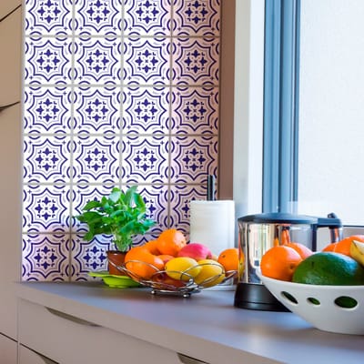 Muurstickers - Zelfklevende tegelmuurstickers voor keuken en badkamer - 9 Beata Azulejos tegelstickers - 9 stickers 20x20cm