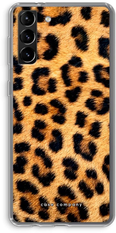 Case Company® - Hoesje geschikt voor Samsung Galaxy S21 Plus hoesje - Luipaard - Soft Cover Telefoonhoesje - Bescherming aan alle Kanten en Schermrand