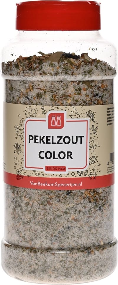 Van Beekum Specerijen - Pekelzout Color - Strooibus 800 Gram