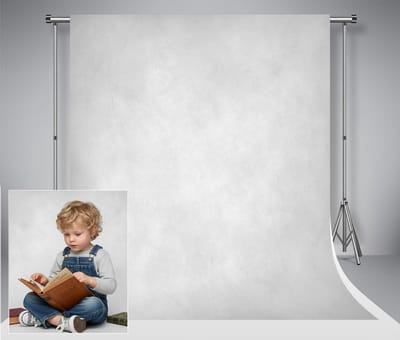 Dailygoods- Achtergrond 2 x 3 m - Zilvergrijs Microfiber - Fotografie Achtergrond - Naadloos en Lichtbestendig - Herbruikbaar en Duurzaam - Met Stangzak en Gestikte Randen