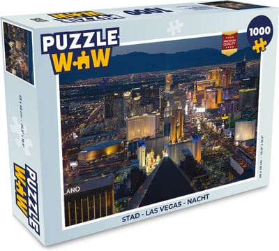 Puzzel Stad - Las Vegas - Nacht - Legpuzzel - Puzzel 1000 stukjes volwassenen