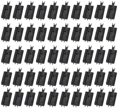 Composietclips - Terrasbevestigers - Terras Installatie - Eenvoudige Bevestiging - 100 stuks - Zwart