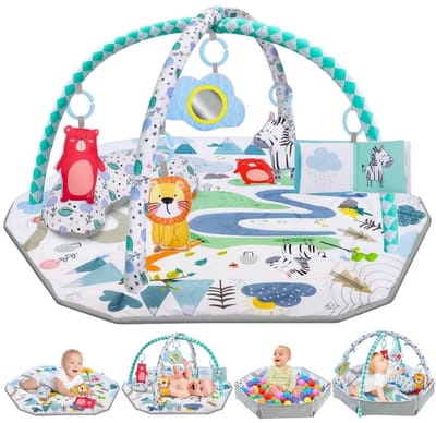 RWB® Speelgoedkleed Baby met Boog - Babygym - Babykleed - 6 in 1 - ‎39 x 39