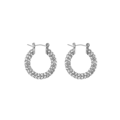 Oorringen diamantjes - Statement oorbellen - Oorringen - Dames oorringen - Zilveren oorringen - Zilver - Stainless steel - Nikkel vrij - 2,50 x 2,50 cm - Kerst sieraden - Kerst oorbellen - Sinterklaas - Moederdag - Valentijn - Cadeau voor dames
