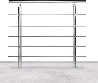 Roestvrijstalen Leuning - Balkon Reling Balustrade - Trap Veiligheid - Duurzaam Roestvrij Staal - 100 cm - Geborsteld
