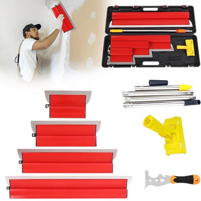 Dailygoods- Spatelset Professioneel - 9 Soorten Keukengerei - Multifunctionele Spatel - Telescoopstang - Bepleisteren Muren/Plafonds - Hoogwaardige Afwerking - Vlakspatel