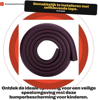 Dailygoods- Bumperbescherming Zacht en Duurzaam - Hoekbescherming - Bescherming voor Kinderen - Meubelrandbescherming - 2 m Lange Strip - Milieuvriendelijk en Niet Giftig