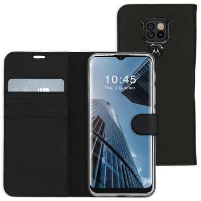Accezz Hoesje - Geschikt voor Motorola Moto E7 Plus / Motorola Moto G9 Play - Wallet Softcase Bookcase - Zwart