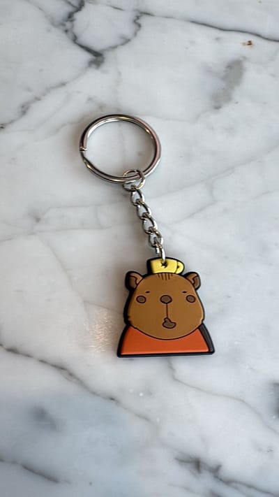 Akyol Capybara Sleutelhanger – Schattig Knaagdier - Accessoire – Capybara Cadeau - capybara sleutelhanger - knaagdier