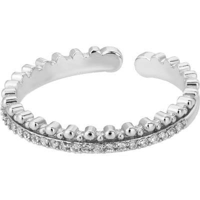Modieuze Verstelbare Ring voor Dames, Eenvoudig Verlovingsring Ontwerp, Verfijnde Sieraden Accessoires, Voorkeursgeschenk Voor Jubilea zilver