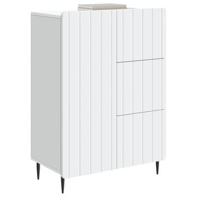 vidaXL - Dressoir - Wit - 66 - x - 34,5 - x - 91,5 - cm - Bewerkt - hout