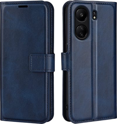 Coverup Hoesje - Geschikt voor Xiaomi Redmi 13C / Poco C65 Hoesje - Coverup Deluxe Book Case - Blauw