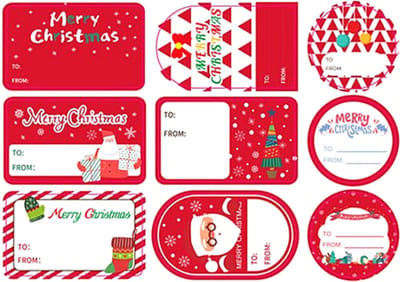 27 Naamstickers kerst - 9 Designs - Cadeaustickers - Naametiketten - Kerst stickers - Cadeaulabels kerst - Etiketten kerst - Naamlabels kerst - Naam stickers kerst - Cadeauversiering