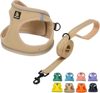 Stunq® Ademend Borsttuigje voor Kleine Honden met Reflecterende Details - Khaki - XS