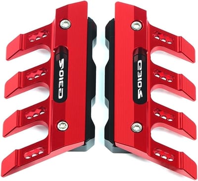Motorfiets Beschermer - Valblokken Set - Motor Rijden - CNC Aluminium - 17x8x5 cm - Rood