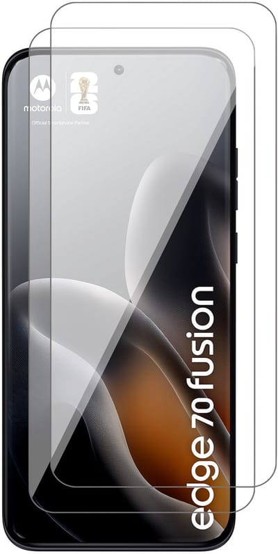 Screenprotector geschikt voor Motorola Moto Edge 70 Fusion – 2 Stuks – Full Cover Gehard Glas – Edge Protection – 9H